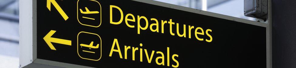 A sign at Gatwick Airport