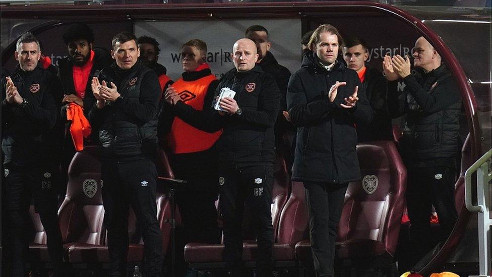 Hearts dugout