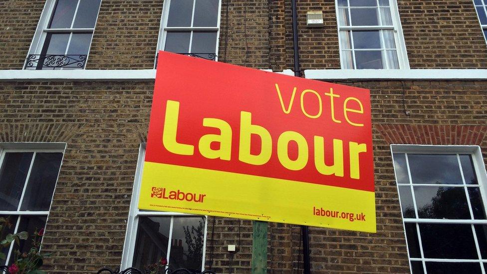 A Vote Labour sign