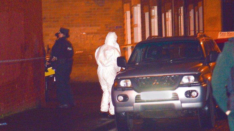 PSNI officers at the scene of the second shooting in west Belfast in less than 48 hours