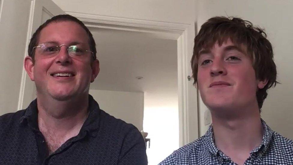 hospital consultant Gareth and his son Josiah