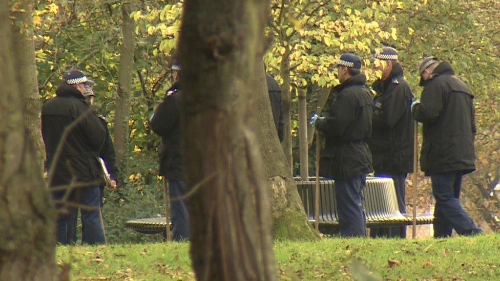 Police in Bett's park