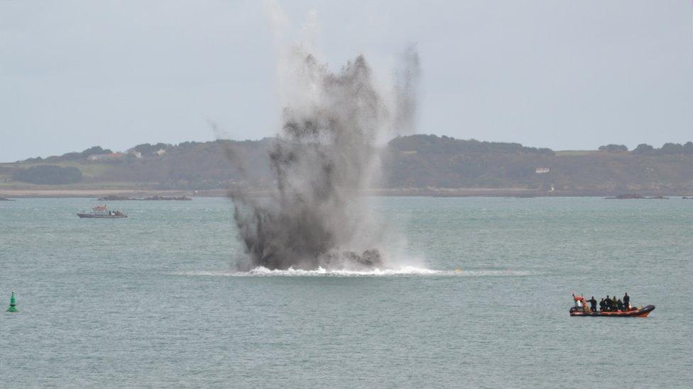 Bomb detonated off Guernsey