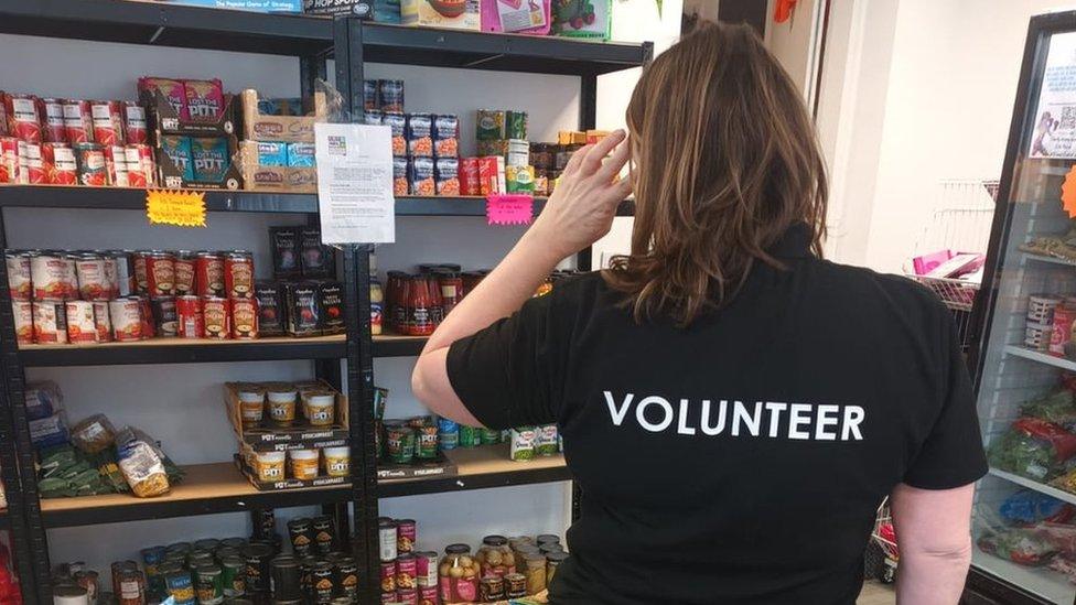 Volunteer at foodbank