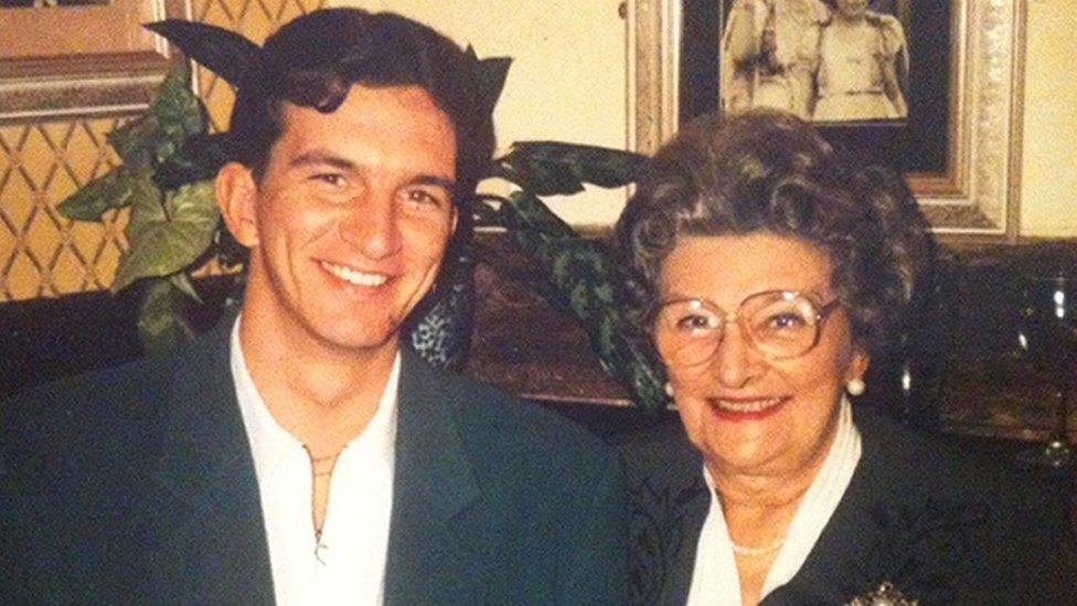 Nick Lewis with his mother Barbara Lewis