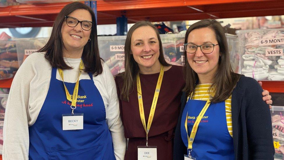 KidsBank staff Becky Kenton, Dee Denton and Katie Knott