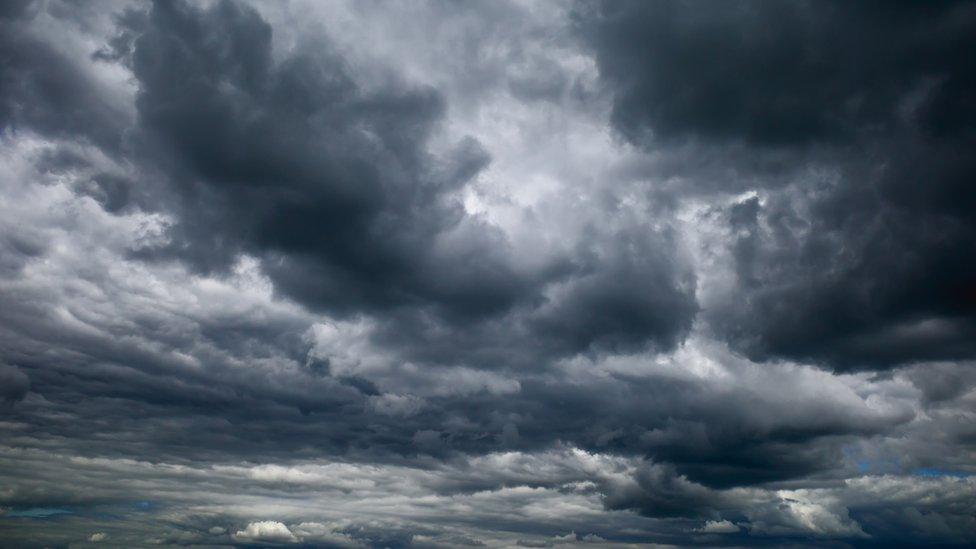 Storm clouds.