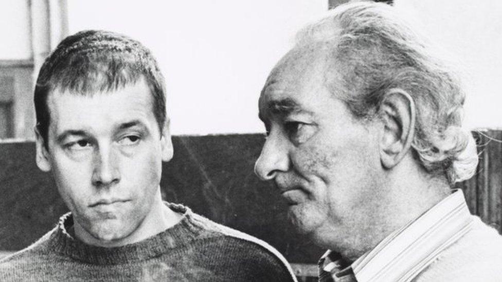 Stephen Rea with Brian Friel in 1980