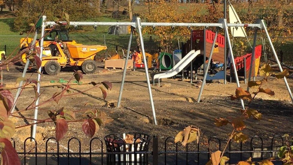 Work on the playground