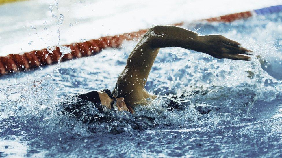 Freestyle Swimming - stock photo