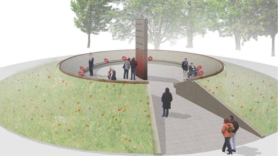 Artists impression of memorial