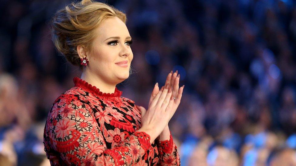 Adele at the Grammy's in 2013