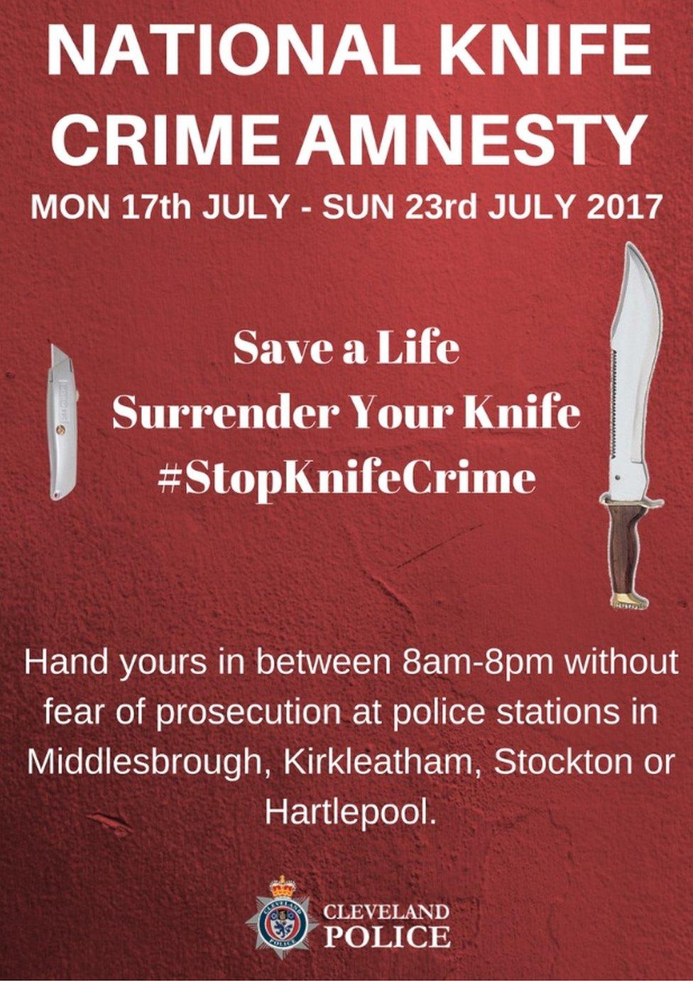 Knife amnesty poster