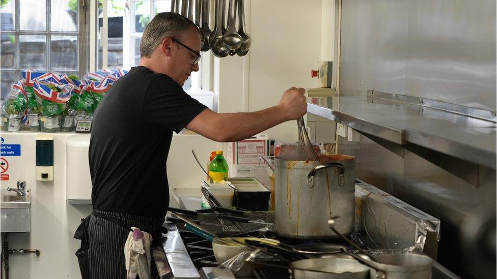 the kitchen at Bridgend's Ristorante Il Vecchio