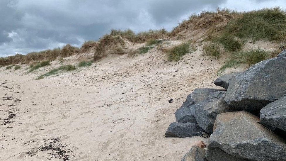 Sand dunes at Grandes Rocques, Guernsey