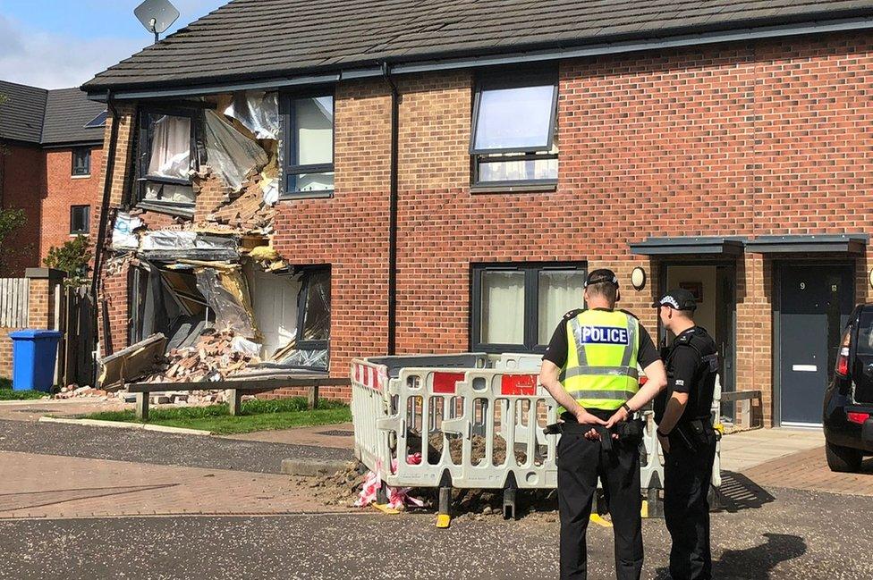 damaged house