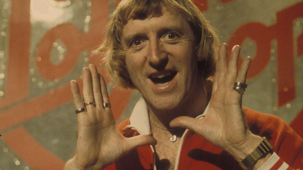 Jimmy Savile on Top of the Pops in 1976