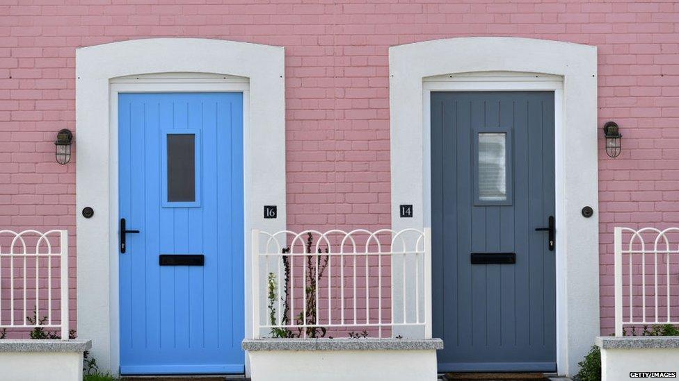 Exterior of terraced houses