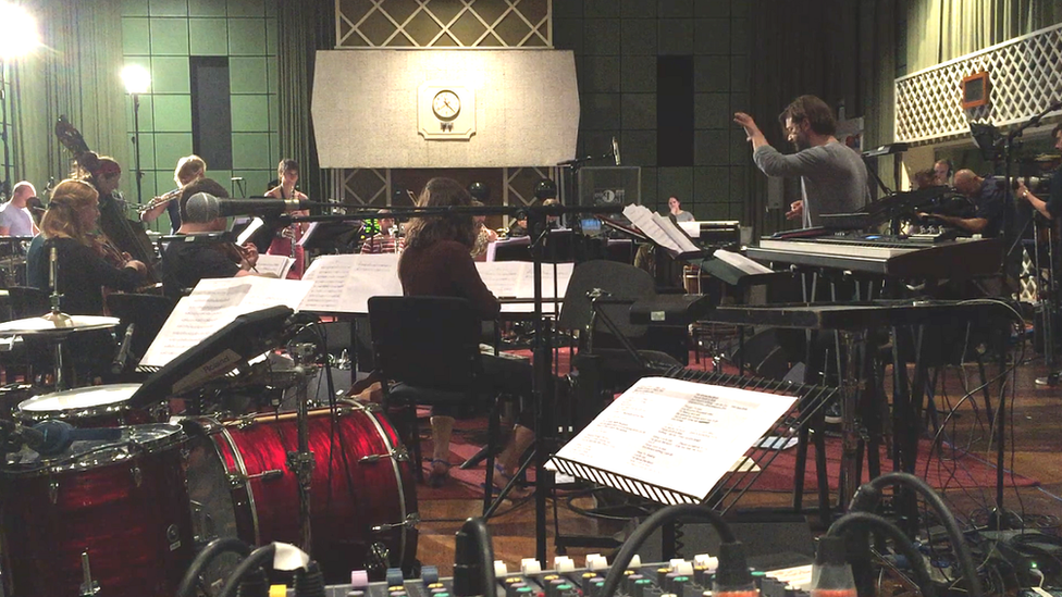 The Stargaze Orchestra rehearse at the BBC's Maida Vale studios