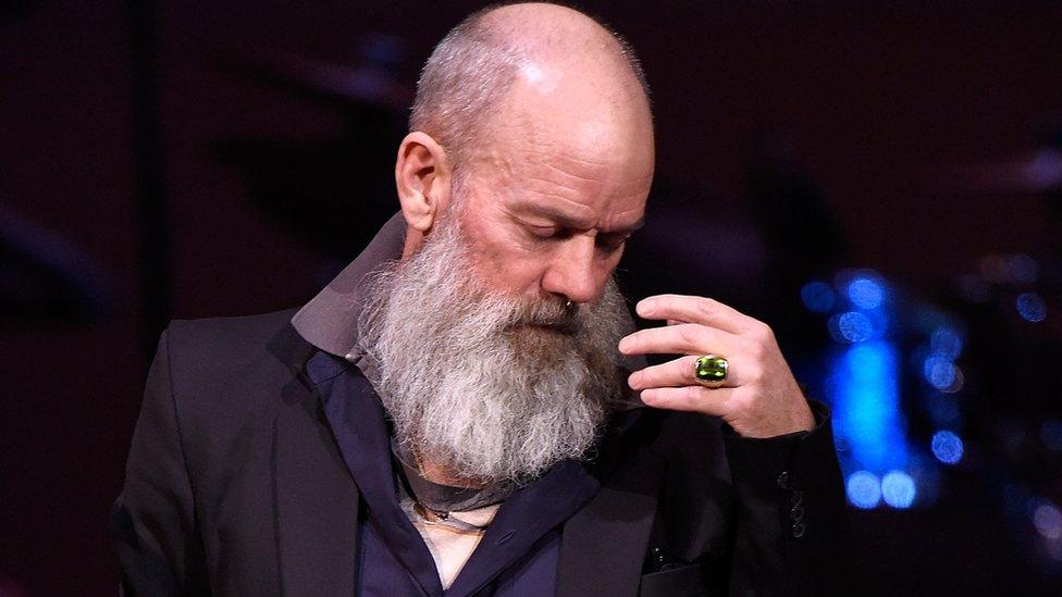 Michael Stipe performs onstage during The Music of David Bowie at Carnegie Hall on March 31, 2016 in New York City