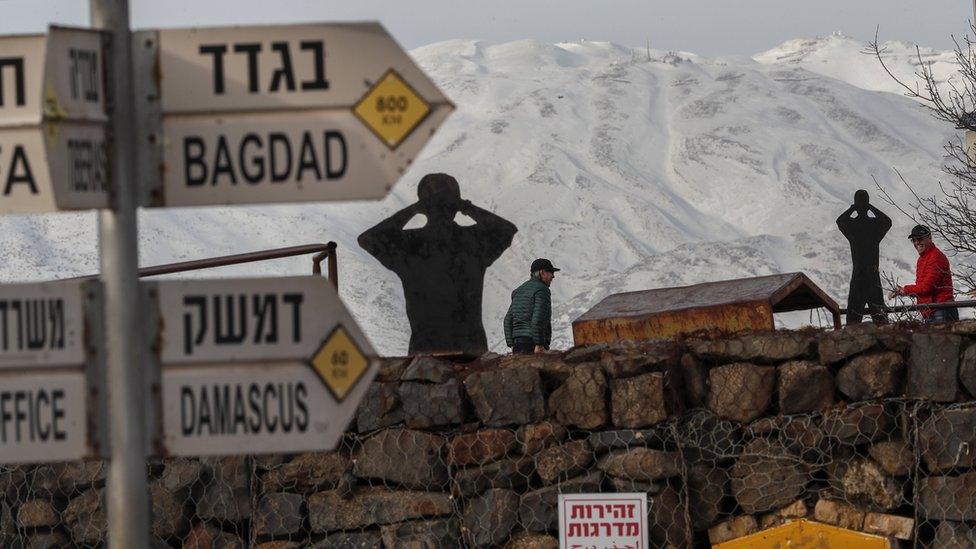 Mount Hermon as seen from Ben Tal, in the Israeli-occupied Golan Heights