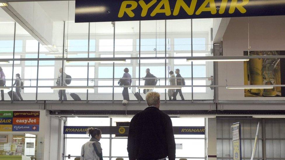 passengers at an airport