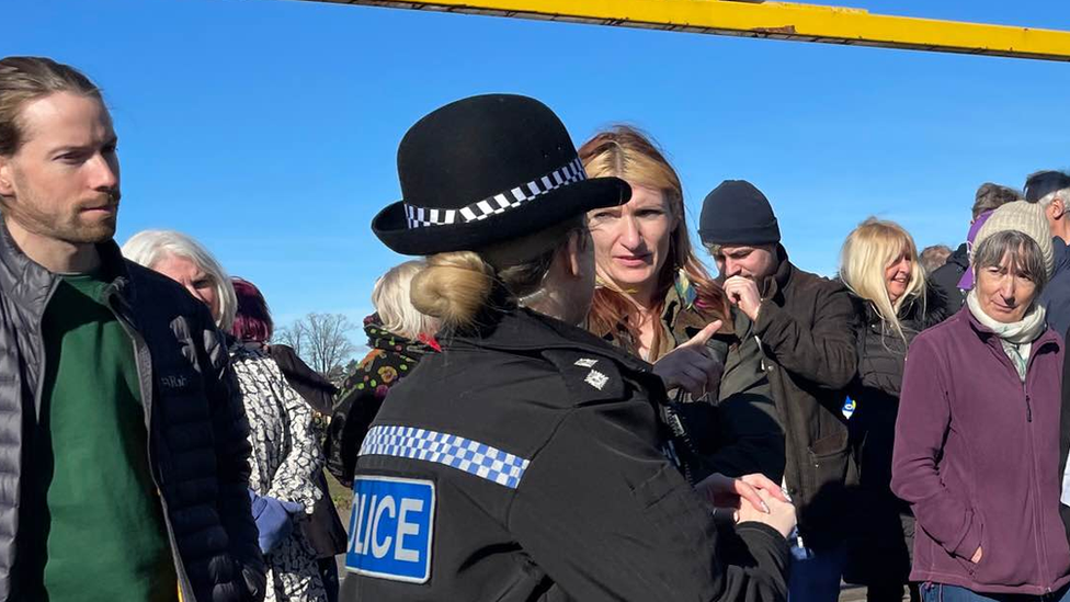 Protesters in Wellingborough