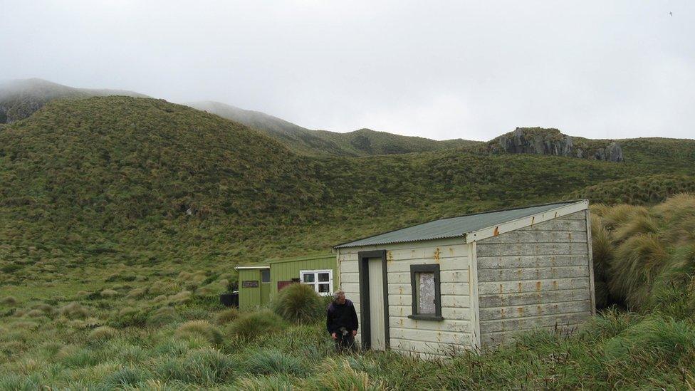 The huts on Antipodes Island