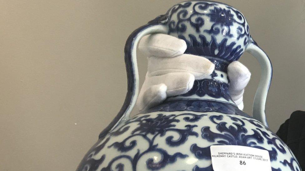 The Chinese vase sold for a record price at auction