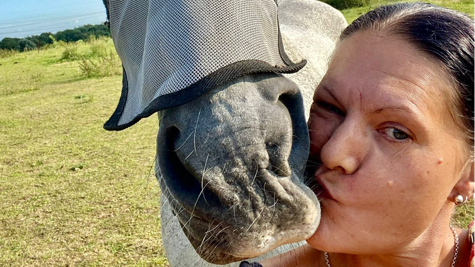 Cornell Heiserin with a horse