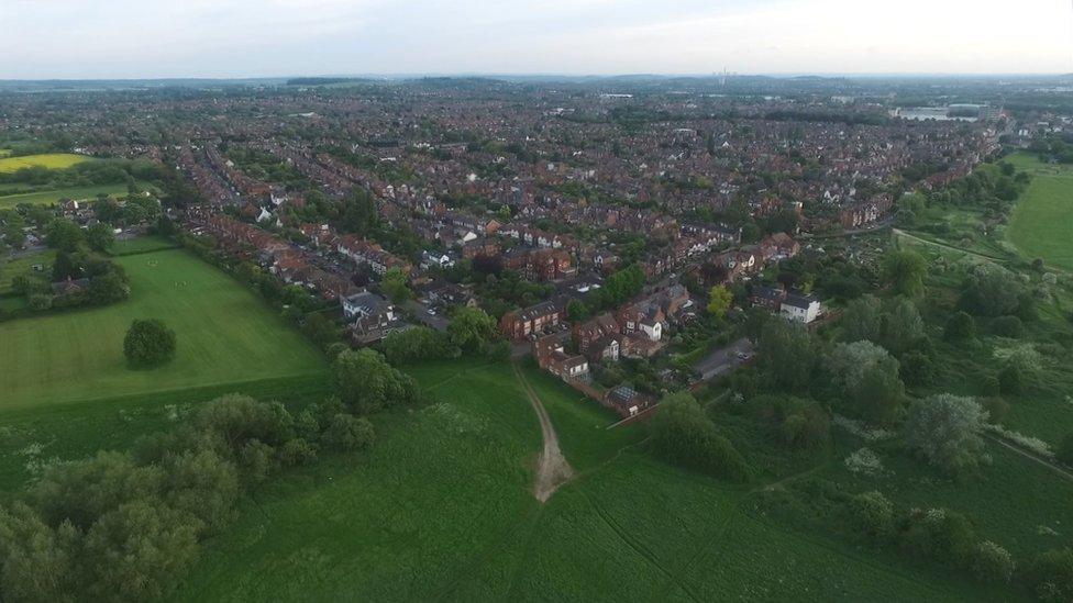 Drone footage of Lady Bay