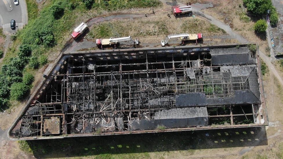 Drone image of building