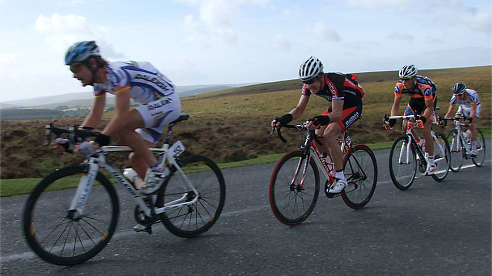 cyclists in a race