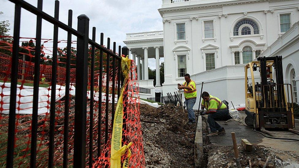 The White House is being renovated while Trump is away