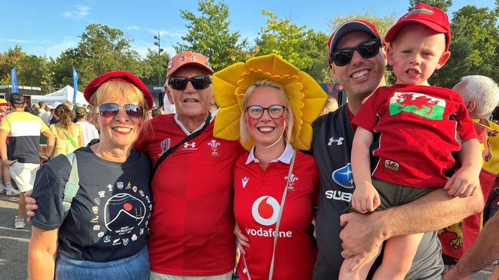 Wales fans in Bordeaux