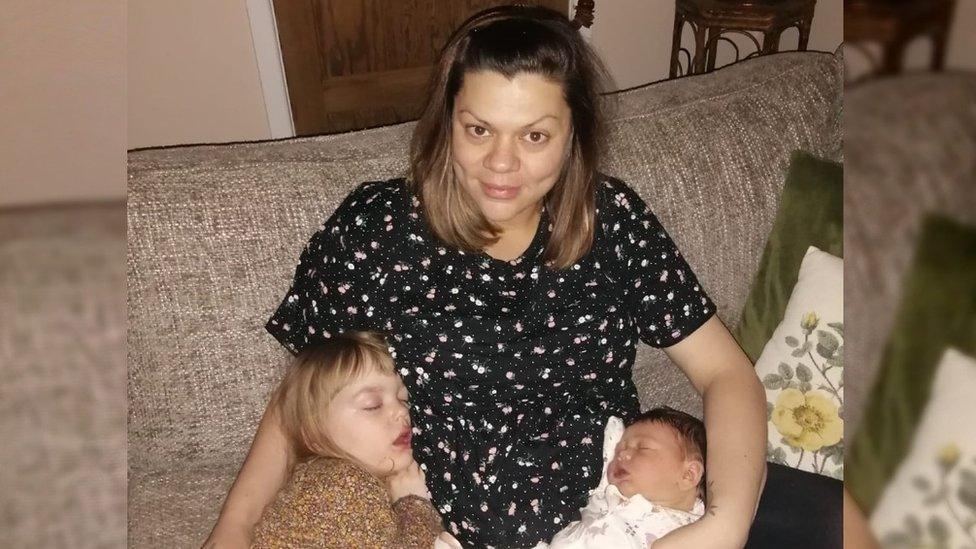 Anastasia Glancey with daughters Willow and River