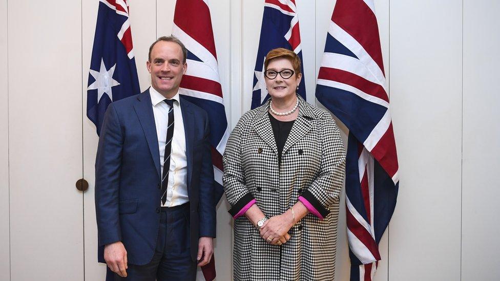 Dominic Raab and Marise Payne