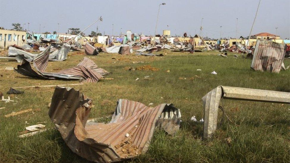 The aftermath of a series of blasts on Sunday in Equatorial Guinea which left over 30 dead