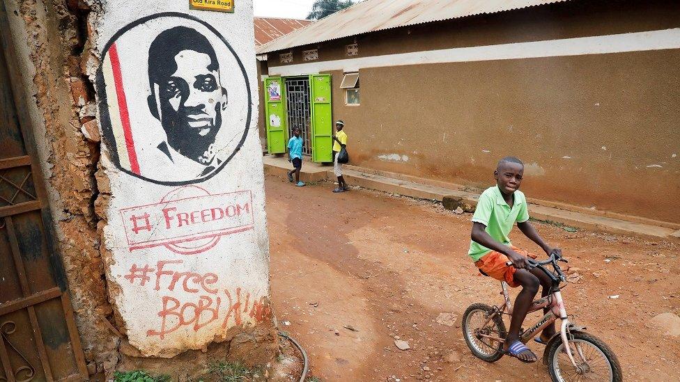 Mural of Bobi Wine