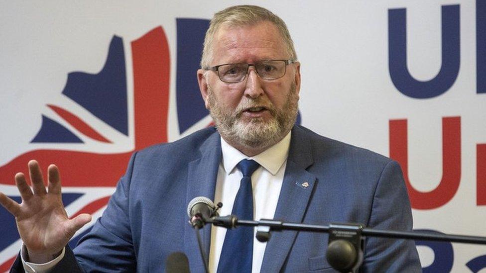 Doug Beattie speaking at UUP manifesto launch