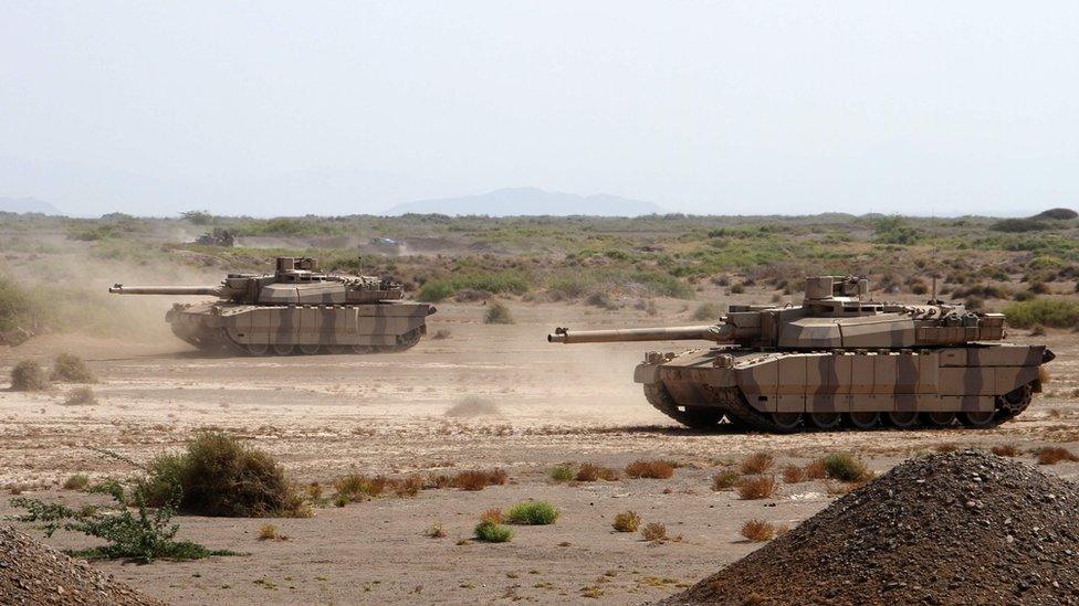 Yemeni pro-government forces outside the Red Sea port of Mocha on 20 January 2017