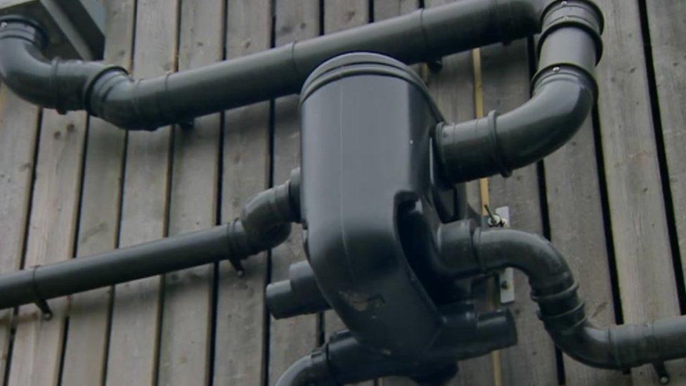 Rain harvesting pipes and filters