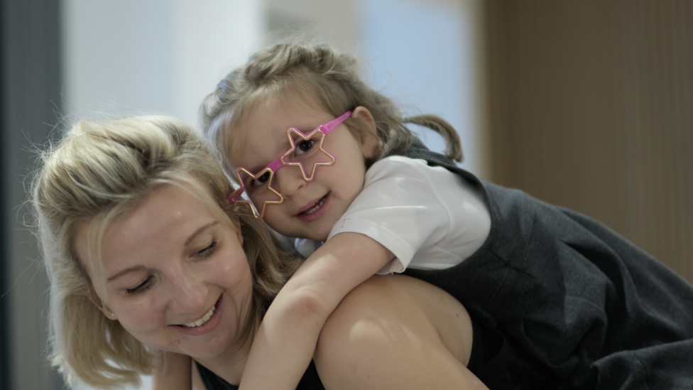 Victoria Skinner and her daughter