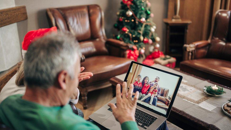 Christmas video call.