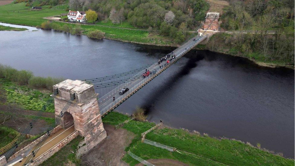 The opening of the bridge