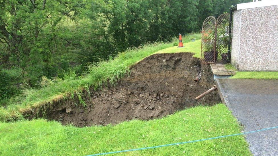 Sink hole in Capel Dewi, near Carmarthen