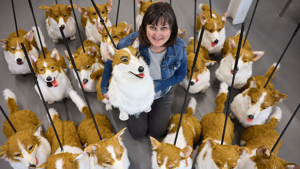 Corgis and Louise Jones