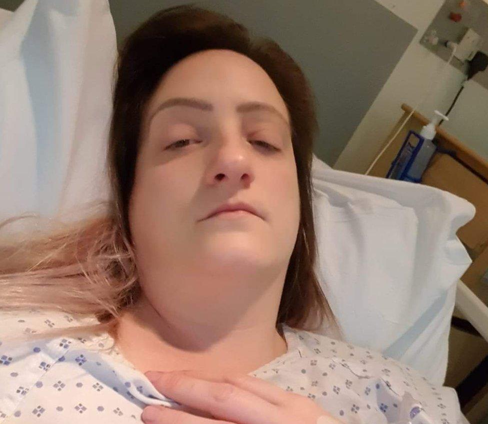 Alison Brown in hospital