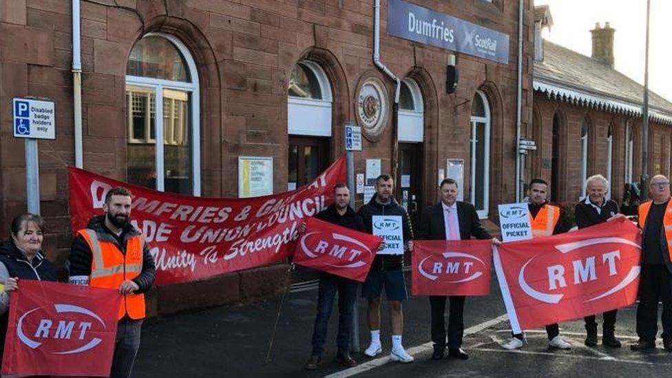 Picket line, Dumfries