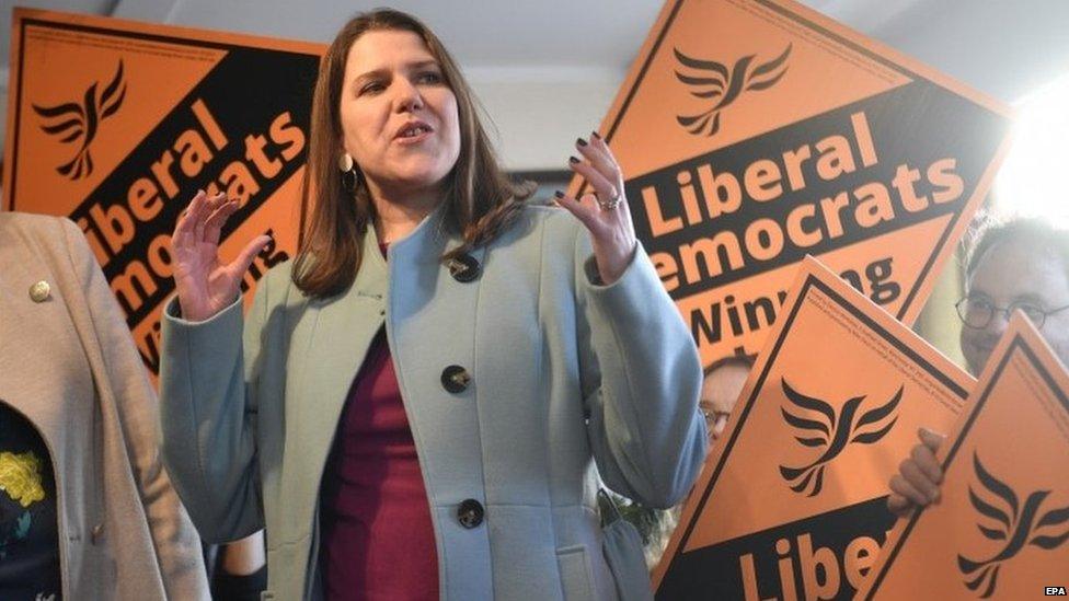 Jo Swinson during the 2019 general election